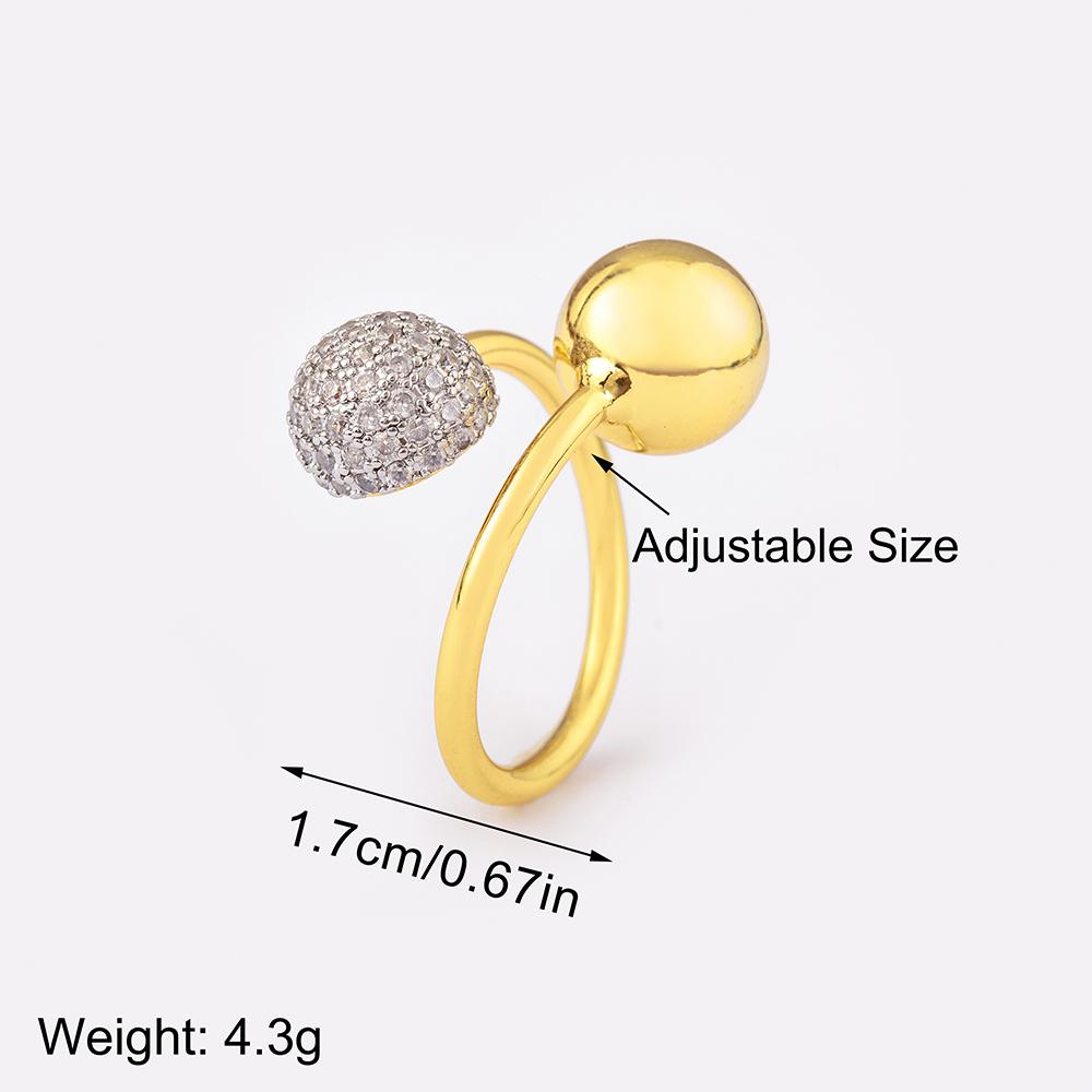 Nidin High Quality Creative Shiny Zircon Charm Open Rings Adjustable 4 Styles For Women Men Hip-Hop Style Finger Jewelry Gifts