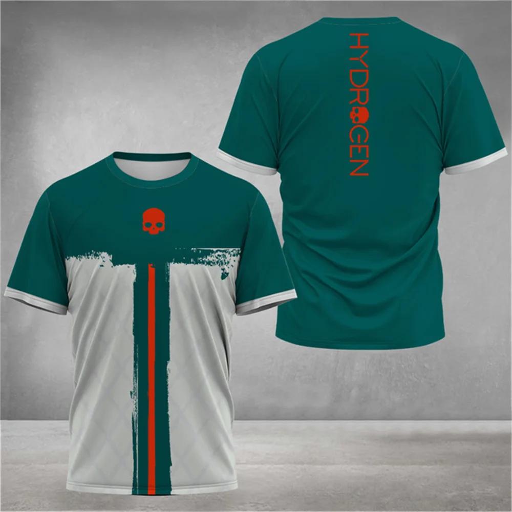 Summer Y2k Men's Tennis Men T-Shirts Fashion Striped Printed O-Neck Short Sleeve Tees Breathable Quick-Drying Sports Tops