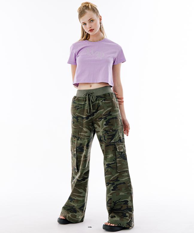 Leoninghai Rh Hotfix H/S Crop Top [Light Purple]
