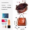 2025 Cowhide Women's Versatile Handbag, Genuine Leather Commuter Shoulder Bag - European/American Style, Large Capacity, High-End Feel