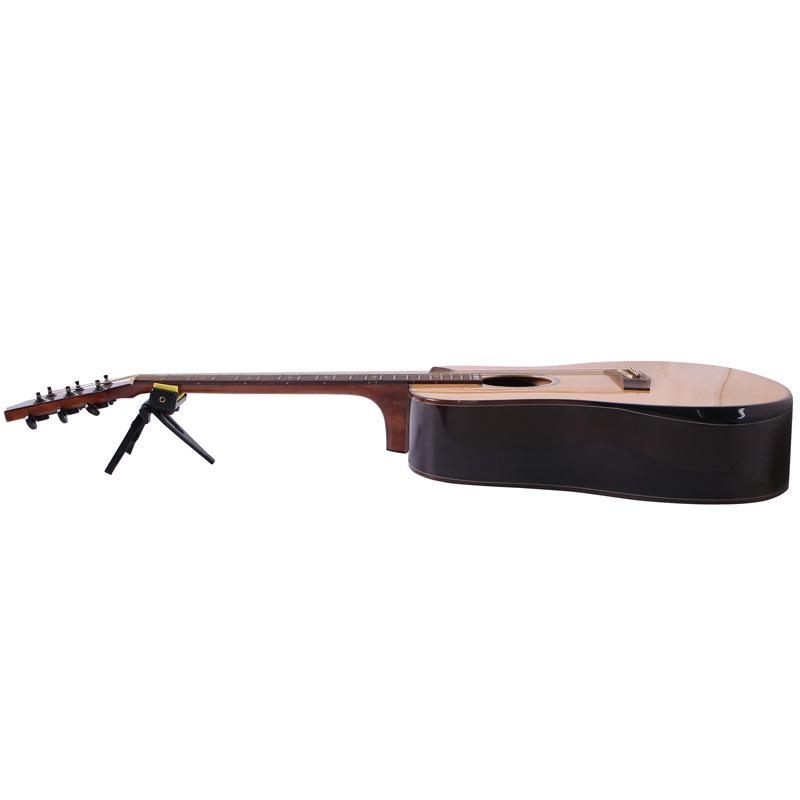 Black Guitar Neck Rest and Nut Holder for Acoustic, Electric, and Bass Guitars