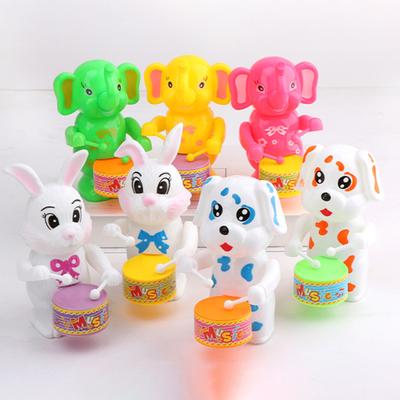 Funny Wind Up Toy Cute Cartoon Rabbit Dog Elephant Drumming Toy