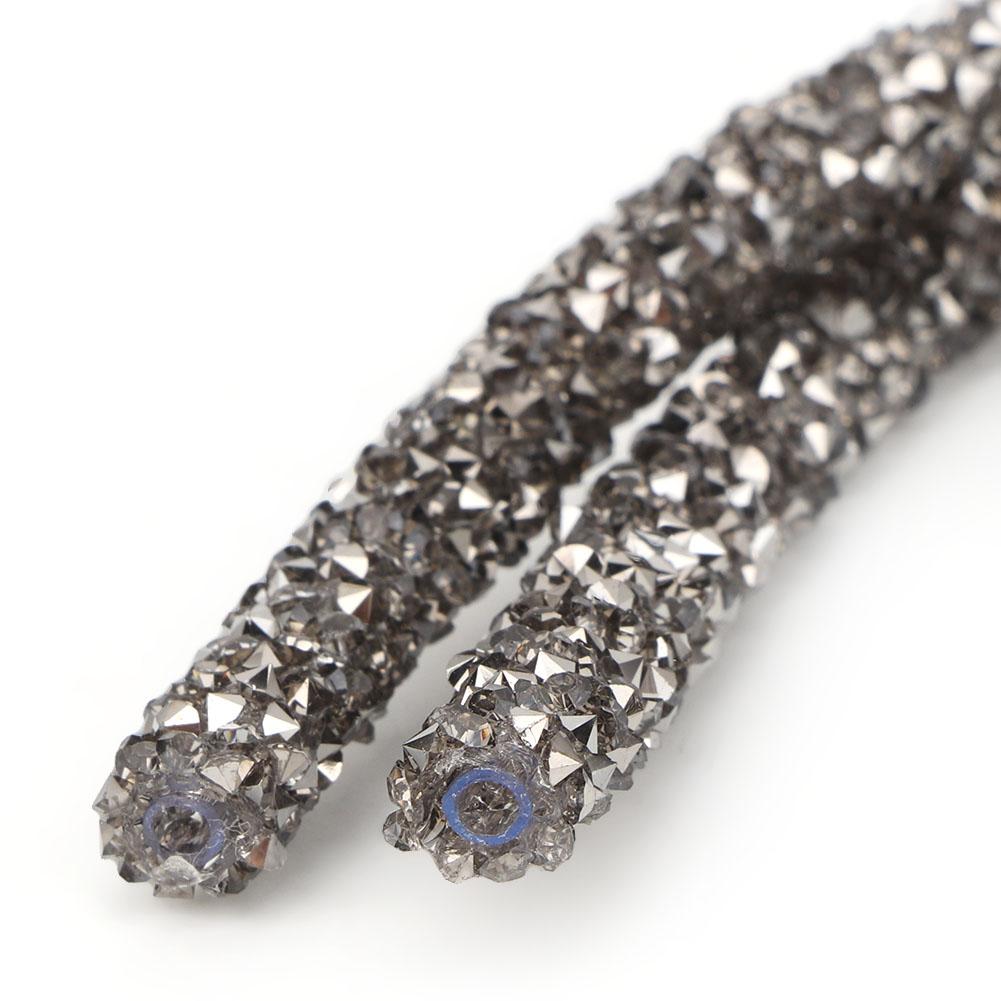 DIY Harz Diamant Kristall Strass Kette Besatz Band für Schmuckherstellung (Grau)