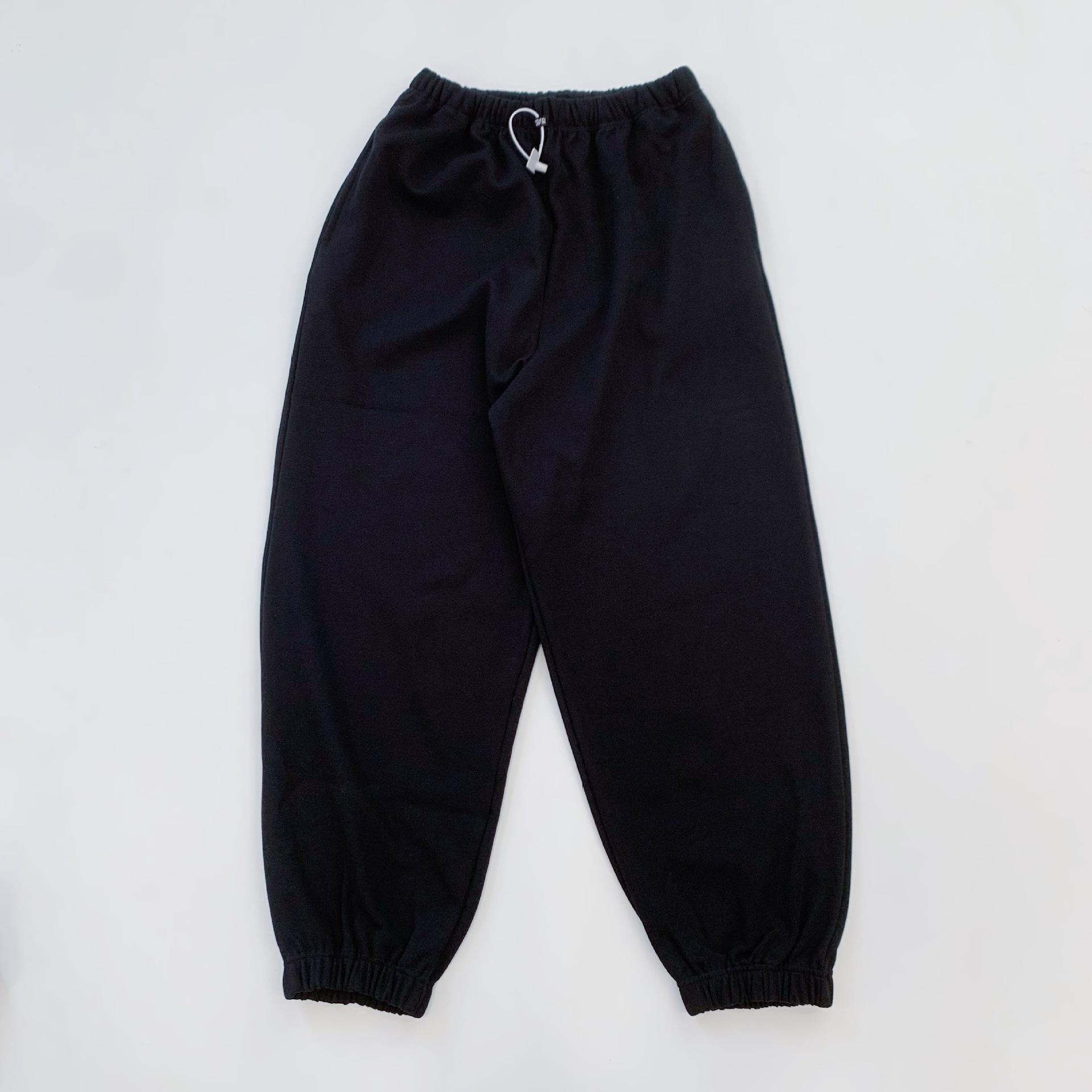 

In Stock: 25 New Casual Loose Drawstring Cuffed Pants for Autumn/Winter Small чёрный