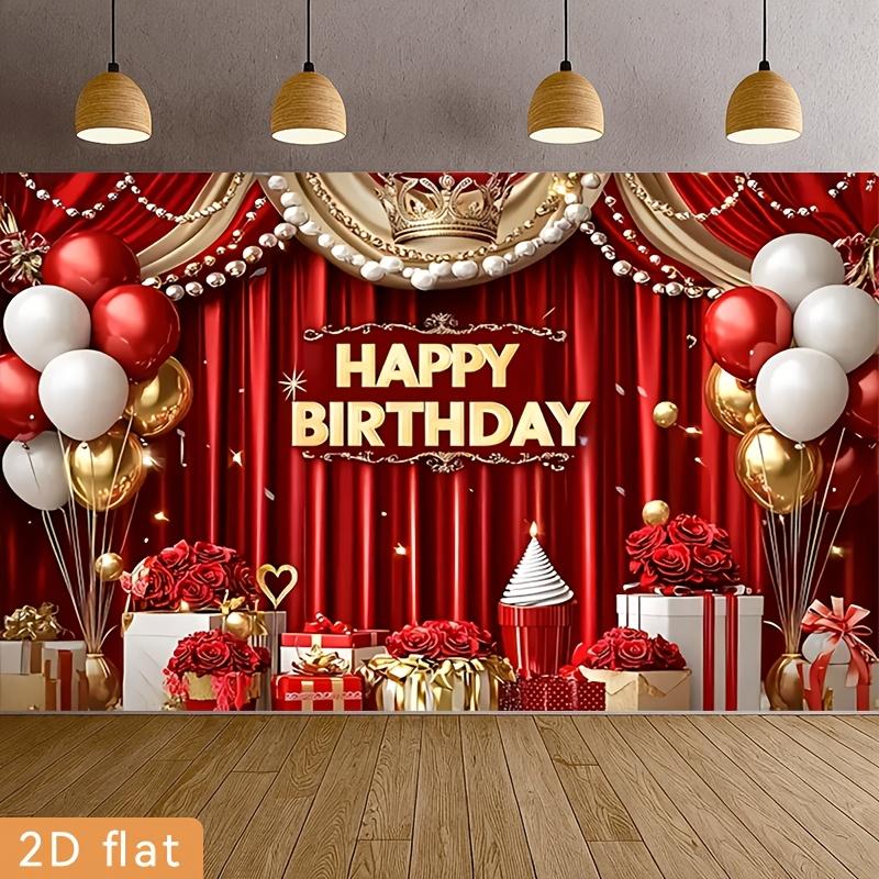 1pc, 2D flat,  Happy Birthday  polyester backdrop for party decorations, home, garden, farm, room decor, wsj 180x110CM