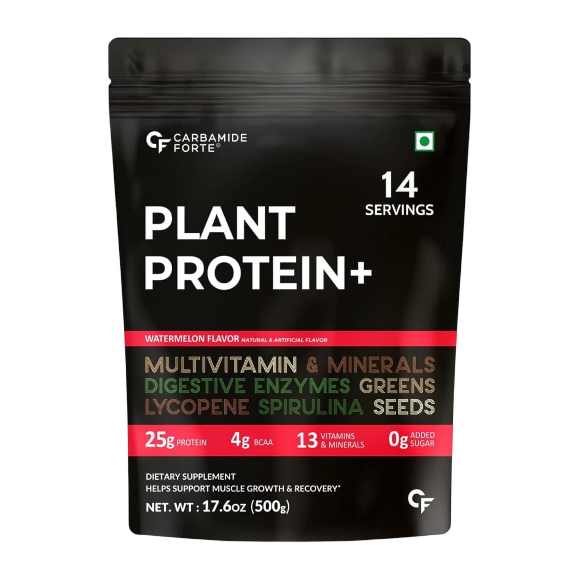 

Carbamide Forte Vegan Protein Powder 500G Plant Based Pea Protein with Multivitamins Minerals Watermelon