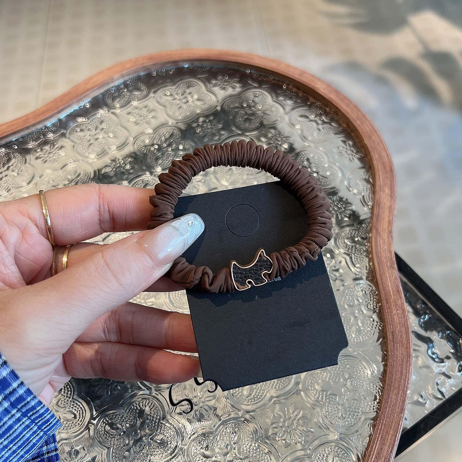 

Корейська шкіряна пов язка на голову з квітковим принтом та гумка для волосся Смайлик 2024