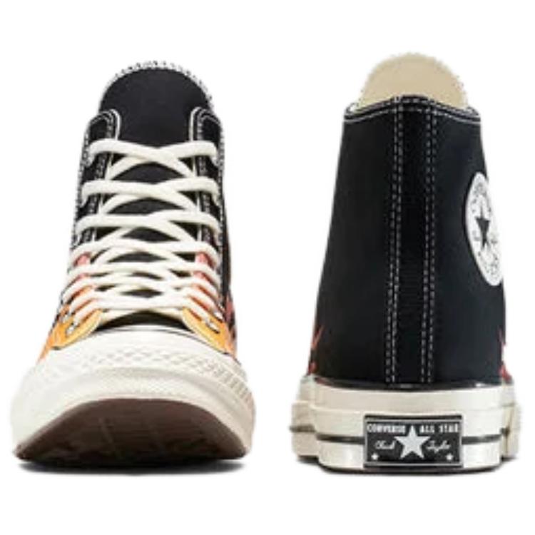 Converse Chuck 70 High Fire Sneakers da Uomo Nero Rosso Giallo A15610C