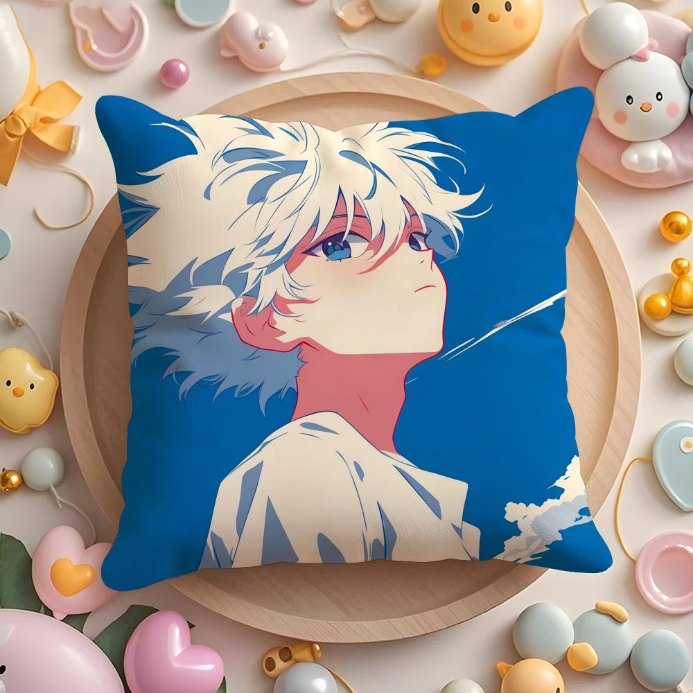 H-Hunter X H-Hunte Anime Cushion Cover Home & Car Multi-Scene Pillow Cover - Reversible, Soft & Durable for Daily Use