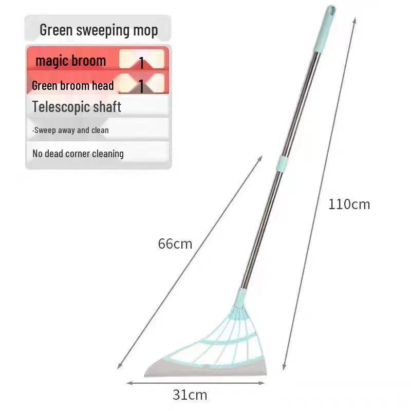Silicone Broom Set for Bathroom: Wet & Dry Magic Squeegee