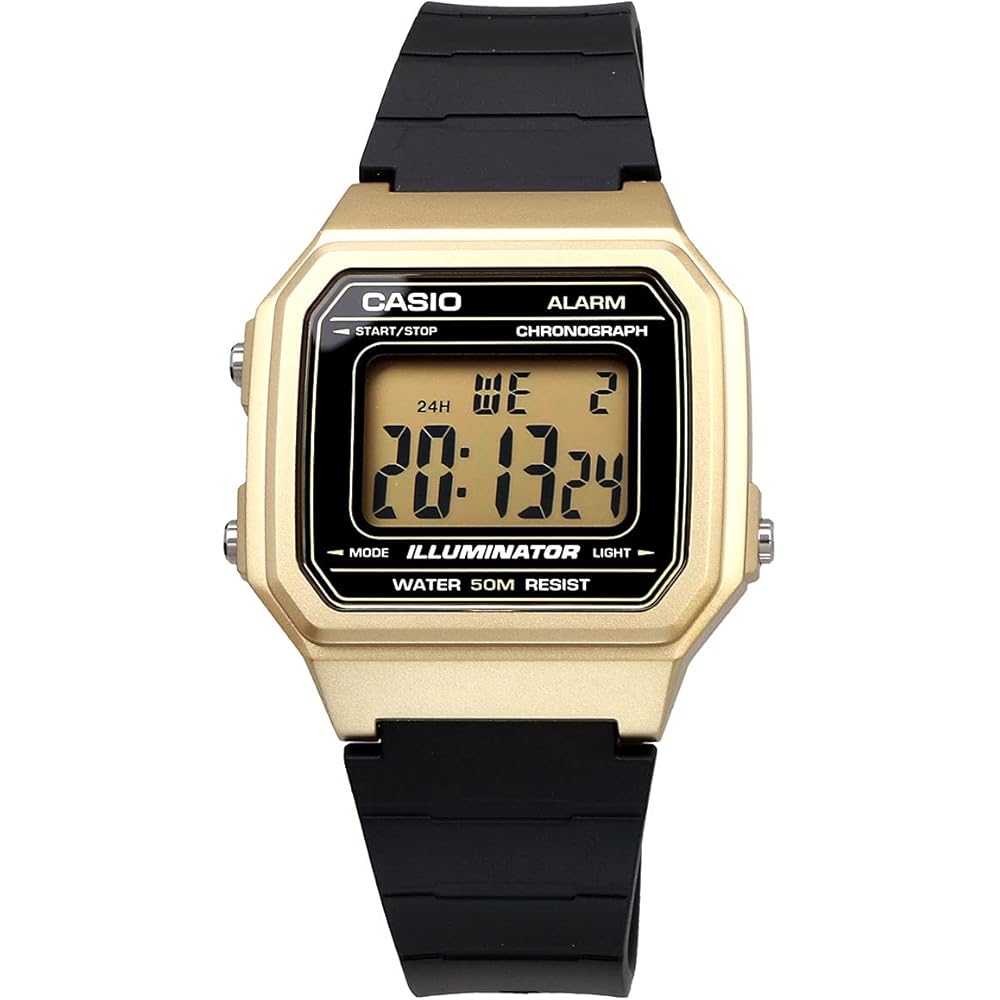 Casio Standard W-217HM-9A Digital Watch Gold Black Unisex Kids