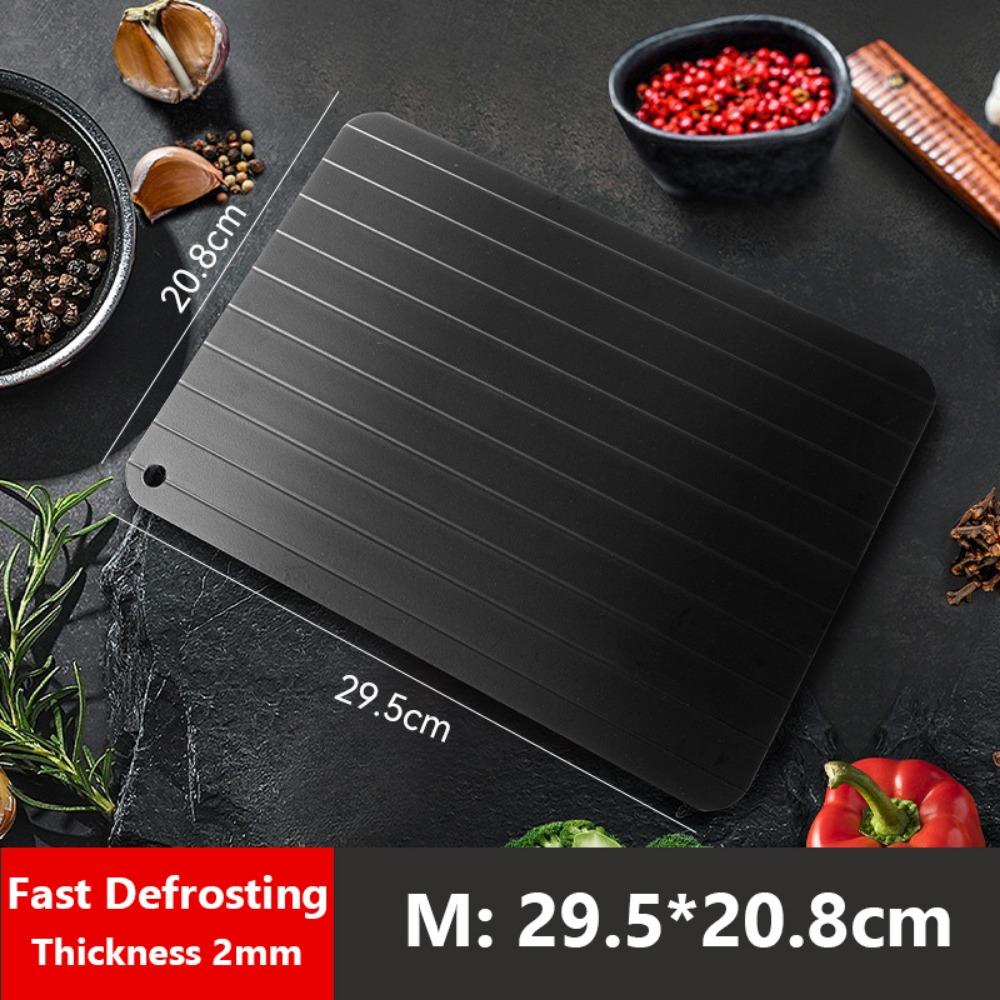 Aluminum Alloy Thawing Plate Large Size Defrost Food Tray Modern Fast Defrosting Tray M: 29.5*20.8*0.2cm