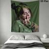 Billie Eilish Wall Tapestry Aesthetic Wall Hanging Printed Fabric Blanket Decorative Tapestries for Bedroom Living Room Home Decor
