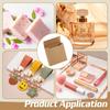 50Pcs Square Foldable Creative Cardboard Box Gift Box with Window Tan 14x14x5cm