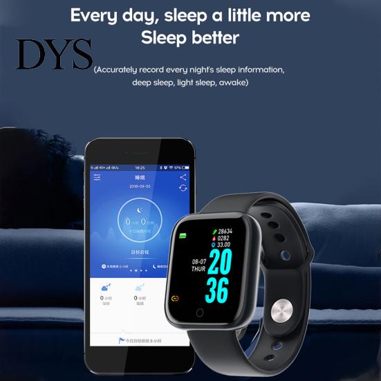 Y68 Waterproof Heart Rate Blood Pressure Monitor Smart Bracelet for iOS Android