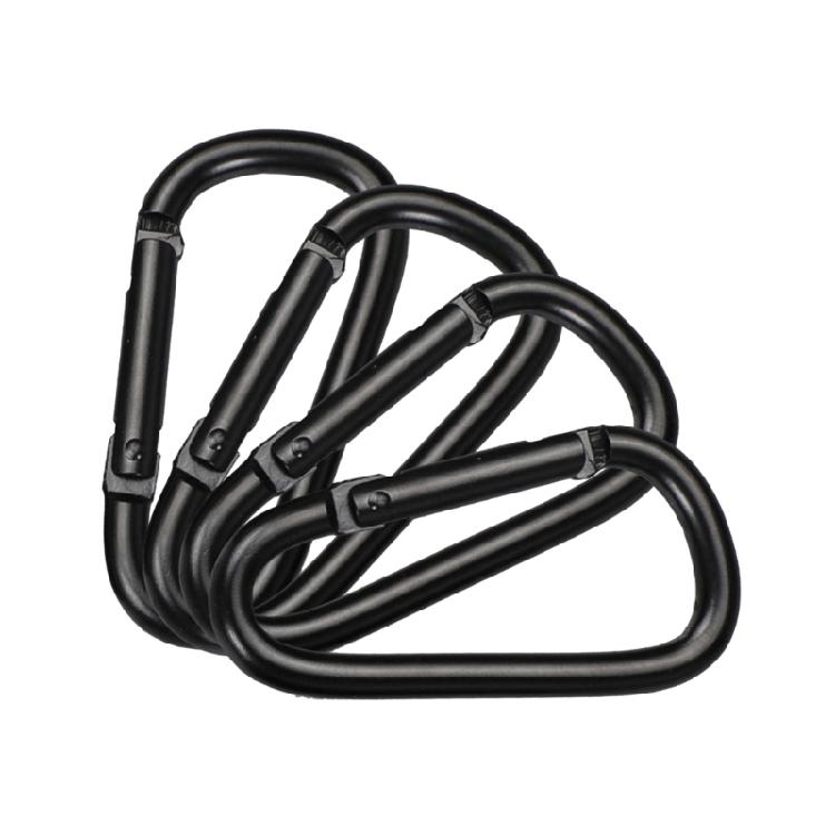 4 Stück Federkarabiner Aluminiumlegierung Karabiner Schlüsselanhänger Clip Kletterkarabiner