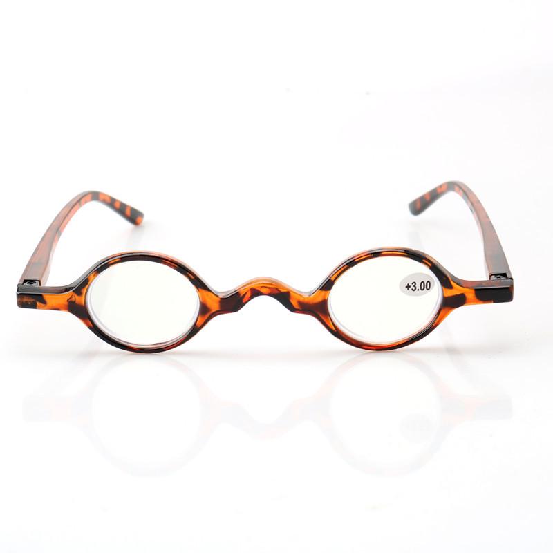 2023 Fashion Japanese Reading Glasses: Anti-Blue Light, Small Round Frame, Mini Spring Temples