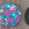[Absorbent Flowers Coaster] 2pcs Absorbent Flowers Car Cup Holder Coaster Mats | Car Interior Accessories For Women