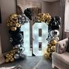 120PCS Black Balloons Garland Metal Gold Silver Balloon Arch Kit Baby Shower Wedding Graduation Birthday Party Decoration Globos