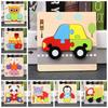 Puzzles en bois 3D 3D Puzzles en bois en bois Puzzles pour tout-petits Animaux de dessin animé Puzzles Cadeaux d'anniversaire