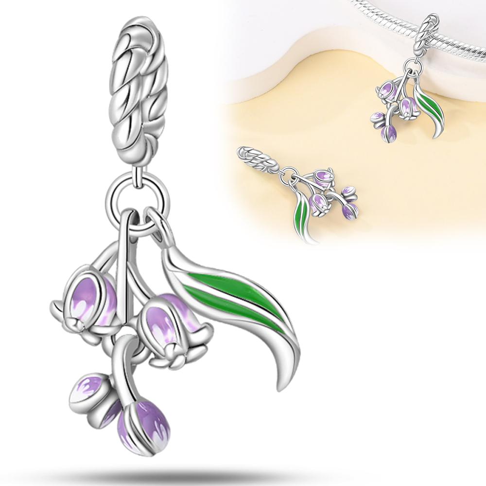 

Charms Beads Nature Plant Flower Cute Theme Natural Cute Fit 925 Charms Bracelet Beads Jewelry Gifts for Women