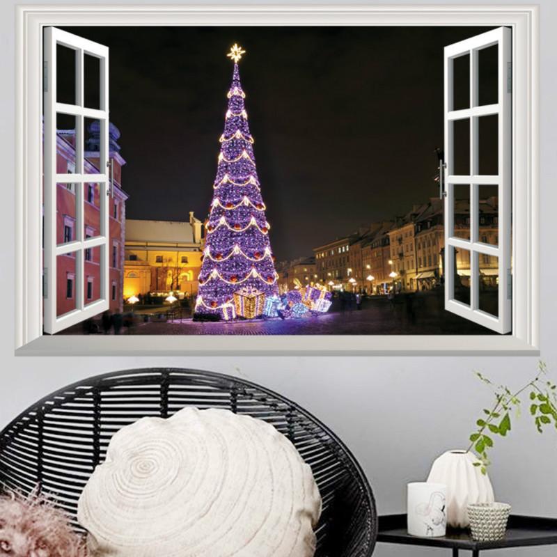 Christmas Window 3D Wall Stickers Personality Home Christmas Decoration Stereo Wall Stickers