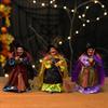 Creative Broomstick Witch Statues Funny Witch Figurines  Haunted House Decorations