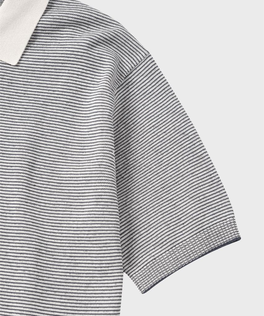 NONBLANK Striped Collar Hs Knit_Melange Grey