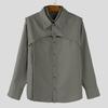 INCERUN Men Long Sleeve Button Down Removable Two-piece Casual Loose Tops Shirts
