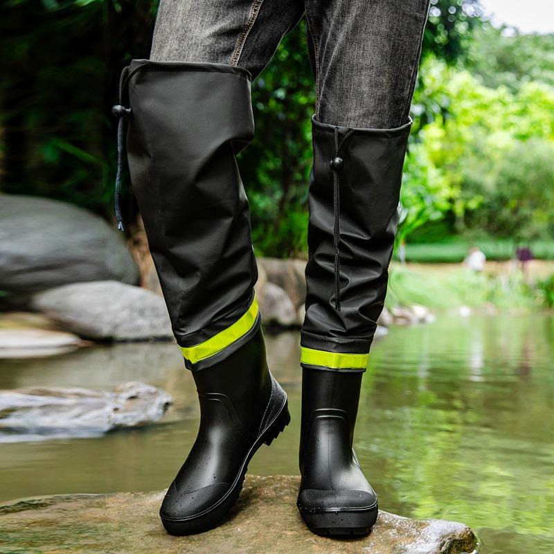 Knee-high Rain Shoes Rain Shoes Professional Fishing Shoes Sea Wading Shoes Stream Fishing Mountaineering Outdoor Rain Shoes Flood Control Shoes
