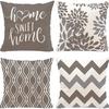 Striped Pillowcase Home Decoration Linen Pillow Cushion Waist Mat Sofa Pillowcase Geometric Abstract