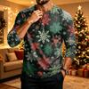 Men's Christmas Printed Long Sleeve Shirt