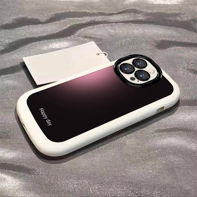 Applicable To Apple 16promax Mobile Phone Case Silicone Puff Shell 15pm High End Sense Gradient Painted IPhone14