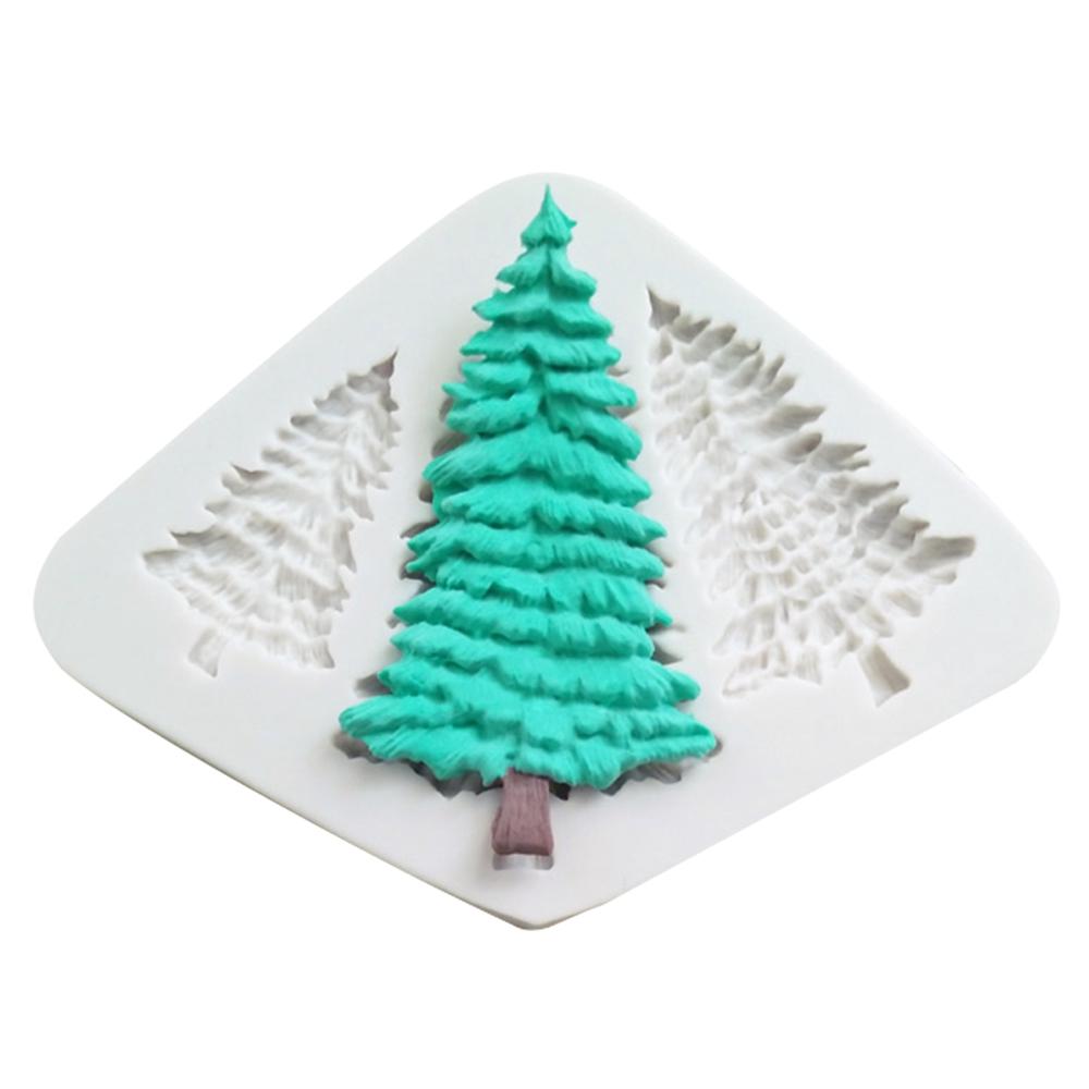 1Pcs 3 Grids Tree Silicone Fondant Mold Cake Decorating Tool Chocolate Molds Sugarcraft Cookie Mould