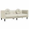 2 Piece Sofa Set with Cushions Cream Velvet
