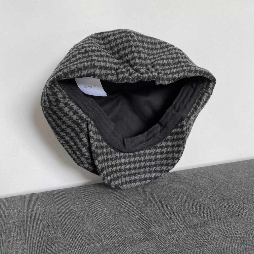 Classic Big Size 62Cm Woolen Octagonal Hats For Men Women Winter Vintage Newsboy Cap Flat Berets Adjustable Size Painter'S Hat