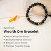 Astrotalk Wealth OM Bracelet | Citrine & Raw Pyrite |  Crystals for Wealth & Abundance | OM Symbol for Prosperity