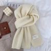 Winter Warm Knitted Wool Soft Scarf Women Solid Color Korean Fashion Style Skinny Autumn Winter Travel Casual Long Scarf New