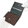 Inden Bill Compartment Coin Black with Red Dragonfly [Inden-ya] Bi-fold Wallet, H, Box-type Purse, Deerskin, Lacquer, Pattern, 2204-21-008