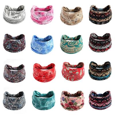 Fasce per capelli da donna Fascia per capelli Boemia Sport Corsa Fascia Elastica Ragazza Fascia Larga Stampa Ampia Fascia per la testa Copricapo Fascia per capelli Signore