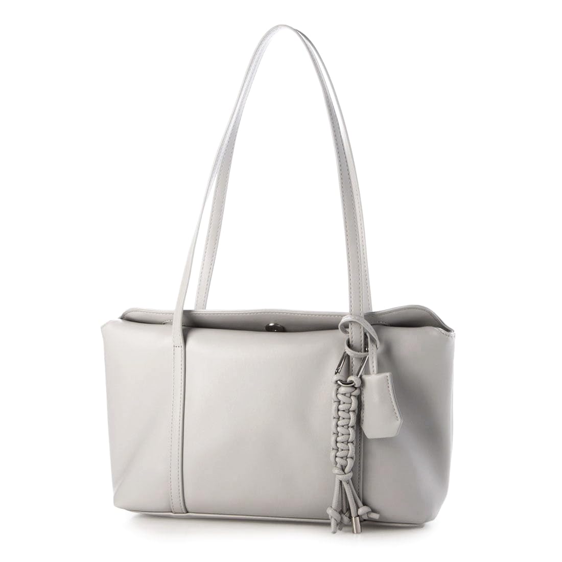 

2-way wide tote bag with knot charm