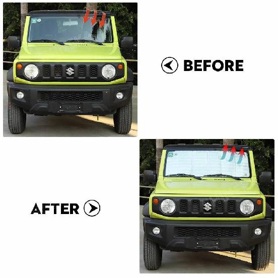 SHINEKA Windshield Sunshades For Suzuki Jimny 2019 2020 2021 2022 2023 Up Car Front Windshield Sun Visor Cover AccessoriesWindshield Sunshades 1