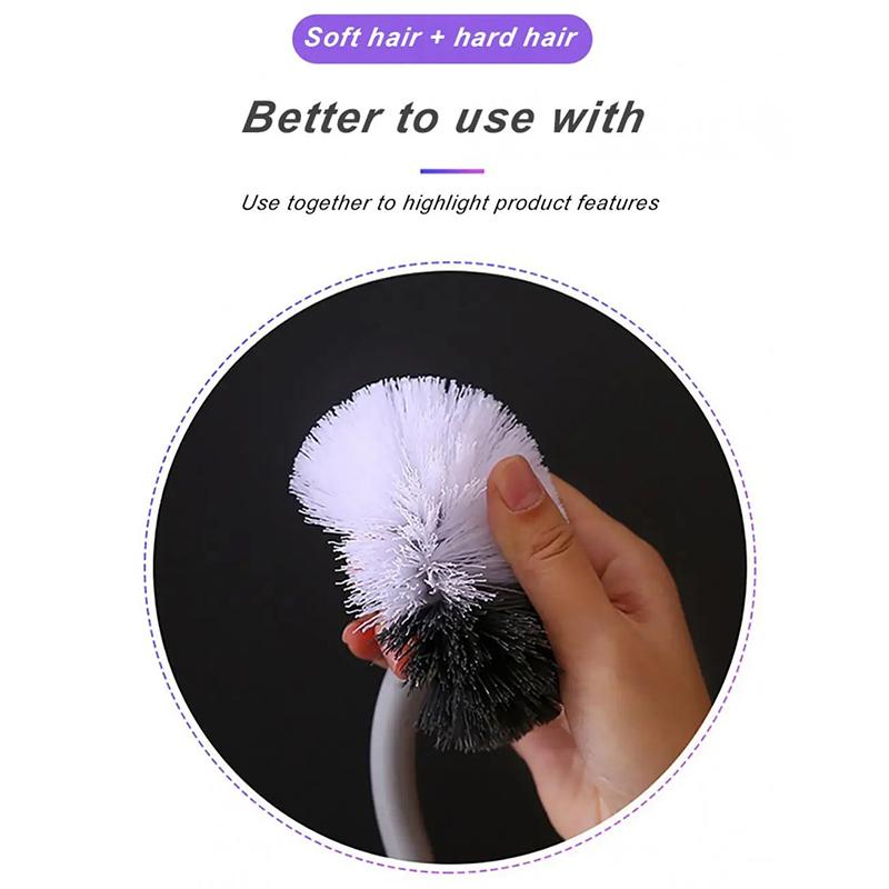 Japanese Wall-Mounted S-Shaped Toilet Brush No Dead Corner Cleaning Brush Toilet Cleaning Brush Bathroom Accessories