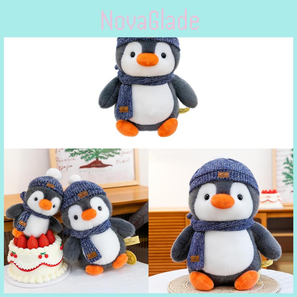 Penguin Plush Toy With Hat And Scarf Ocean Aquarium Gift For Children