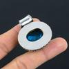 Natural London Blue Topaz Gemstone 925 Sterling Silver Pendant 1.51" L4j71
