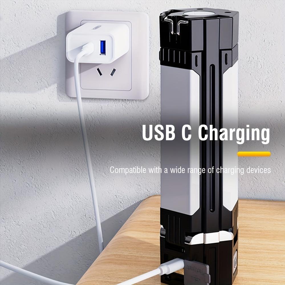 Portable camping 3000mAh handheld light USB charging flashlight hanging tent foldable LED for hiking emergency situations Lamp