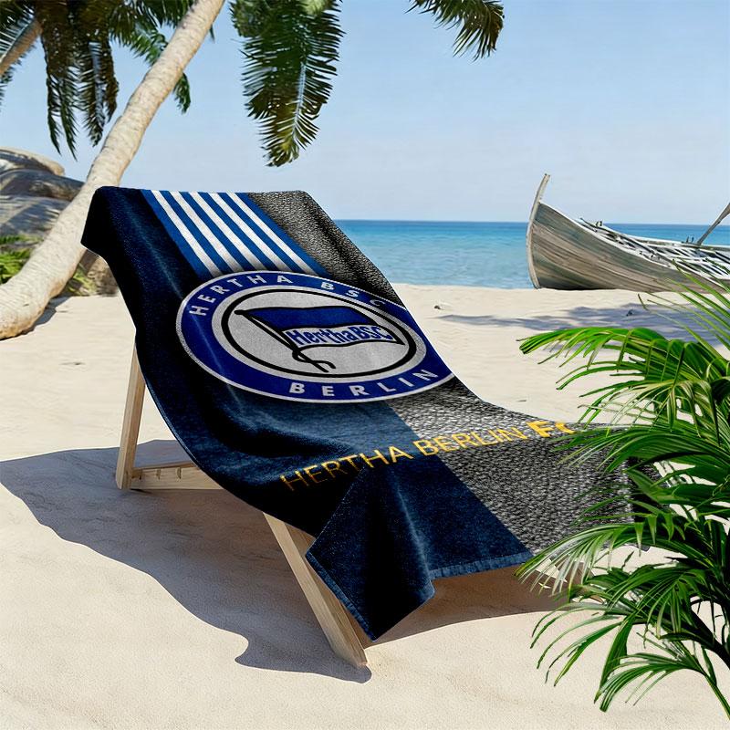 Hertha BSC Print Beach Towel, Large Soft Quick Dry Towel for Beach Camping Swimming