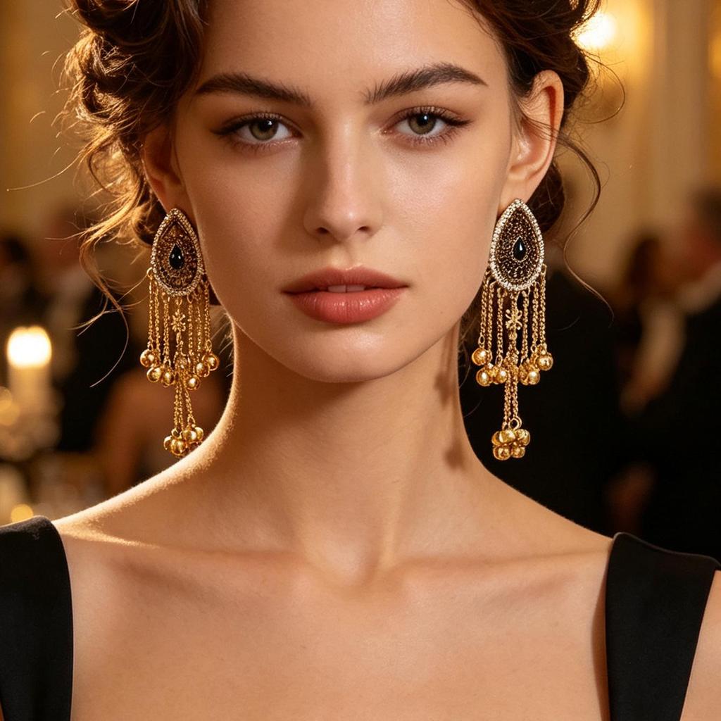 Bohemian Luxury Tassel Earrings: Retro Ethnic Water Drop Ear Pendants