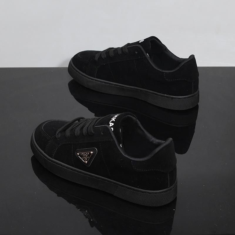 Чисто черные туфли, повседневные кеды Dexun, модные осенние новинки, маленькие черные туфли, износостойкие и нескользящие туфли 40