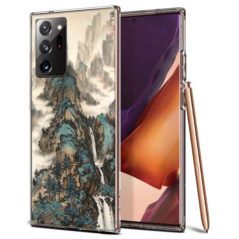 Chinese Style ink Painting Art Phone Case for Samsung A55 A35 A25 A15 A07 A05S A16 A17 A26 A36 A37 A56 A57 Galaxy Note 20 10 A50